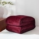 preview thumbnail 4 of 50, Super Soft Warm Flannel Fleece Plush Microfiber Bed Throw Blanket Full - Burgundy