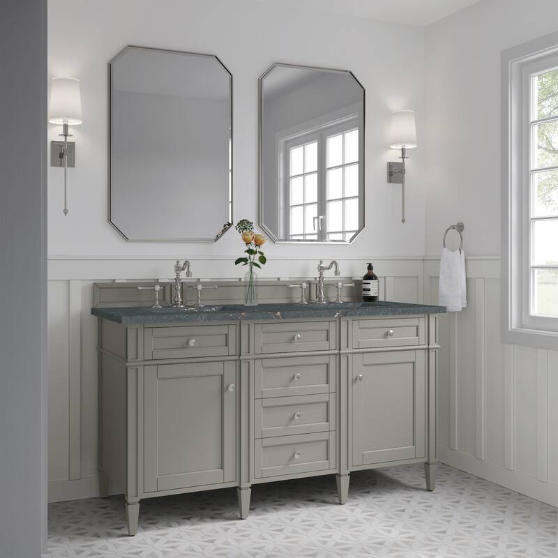 James Martin Vanities 650-V60D-FPBL Brittany 60" Free Standing Double