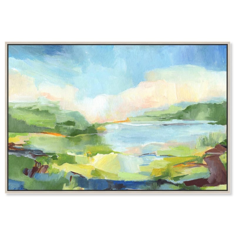 Walk on a Sunny Day Canvas by Art Remedy - Silver - 15" x 10"