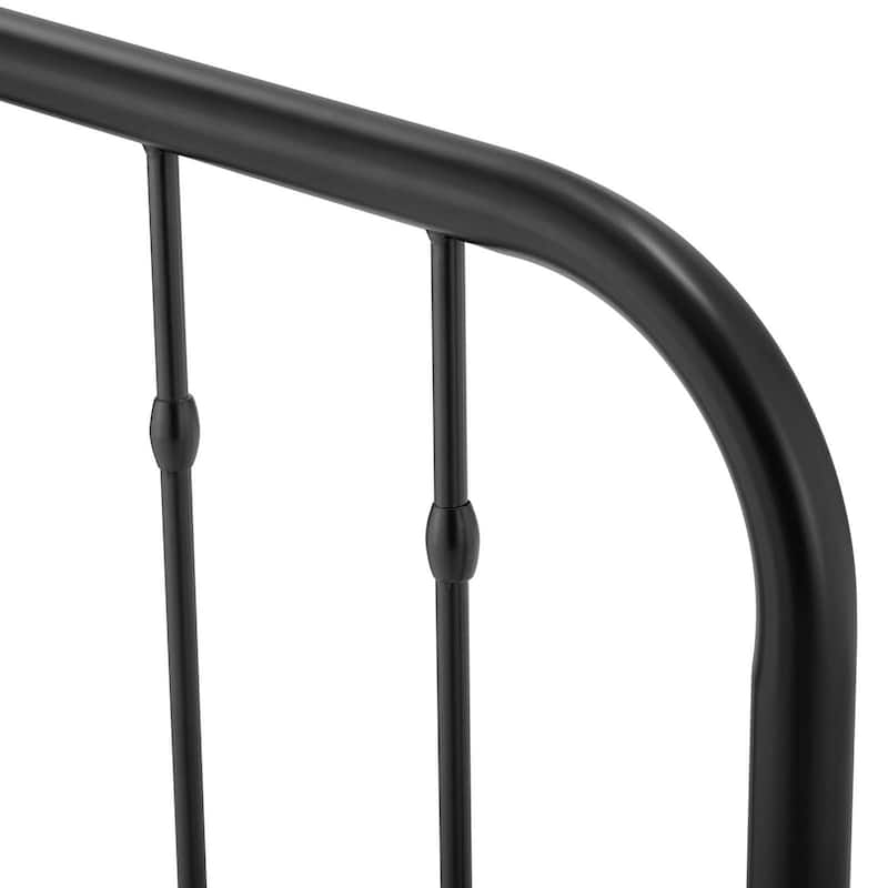 Camberly Arched Queen Size Black Metal Headboard