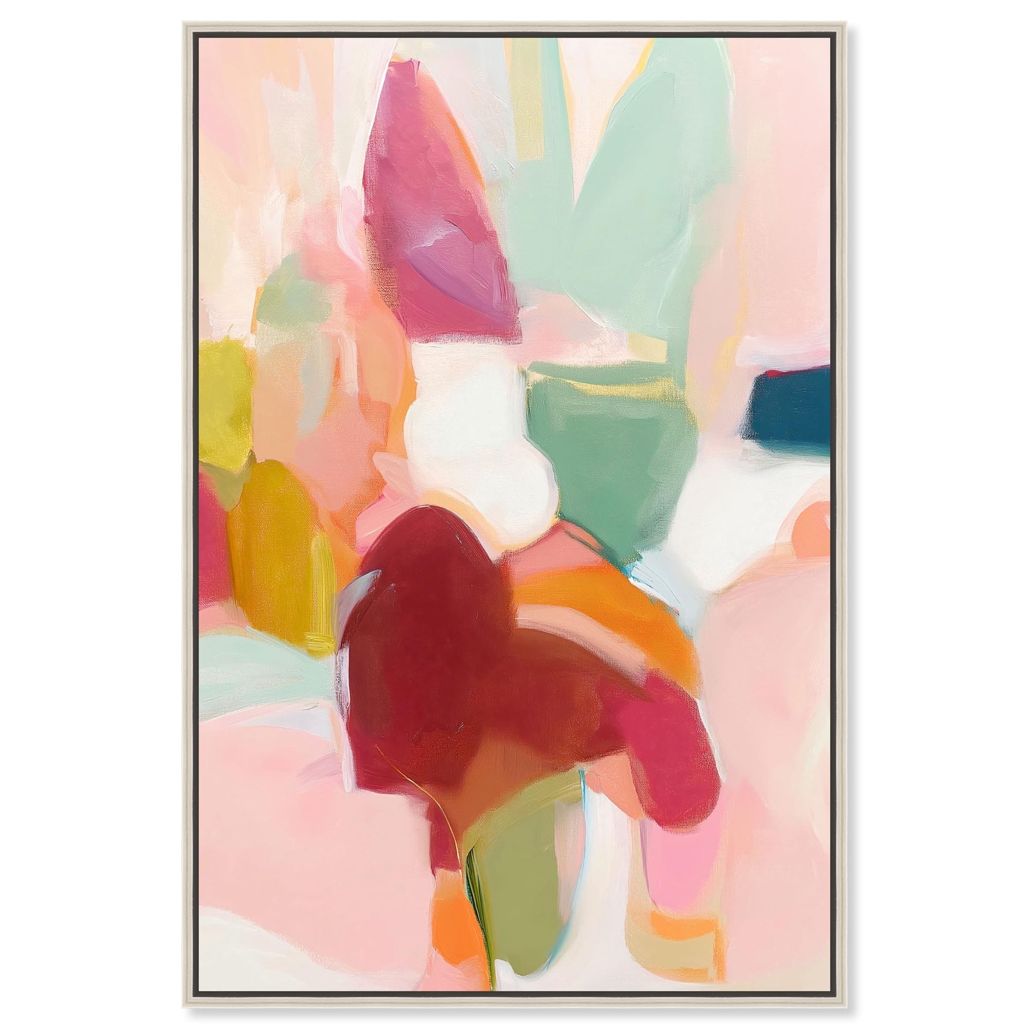 Happy Mess I Modern Decor Framed Canvas Print by Art Remedy