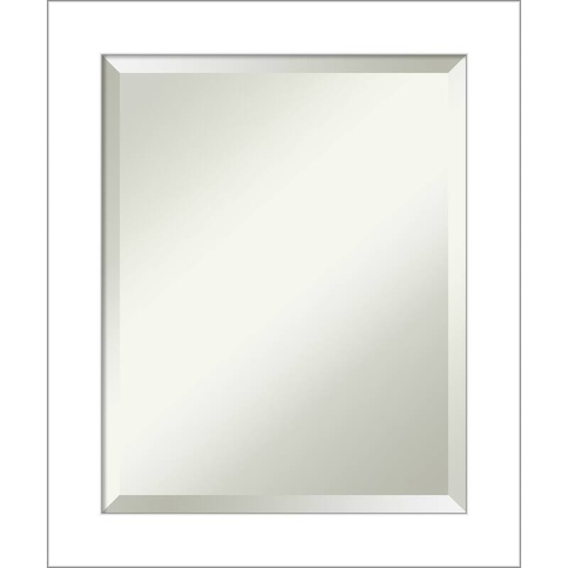 Beveled Wall Mirror - Wedge White Frame - Wedge White