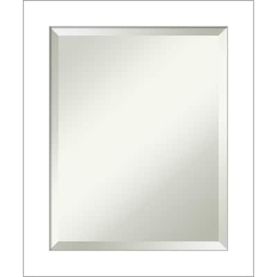 Beveled Wall Mirror - Wedge White Frame - Wedge White