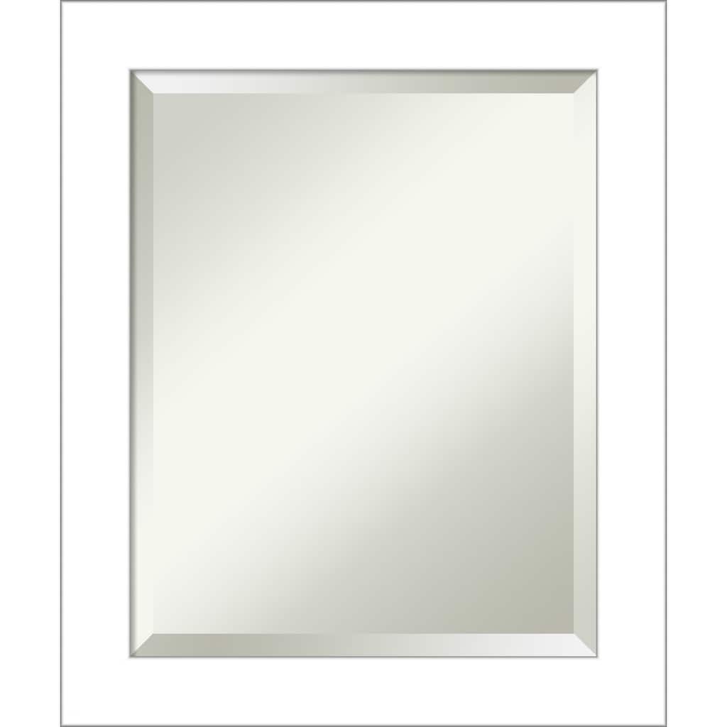 Beveled Wall Mirror - Wedge White Frame - Wedge White