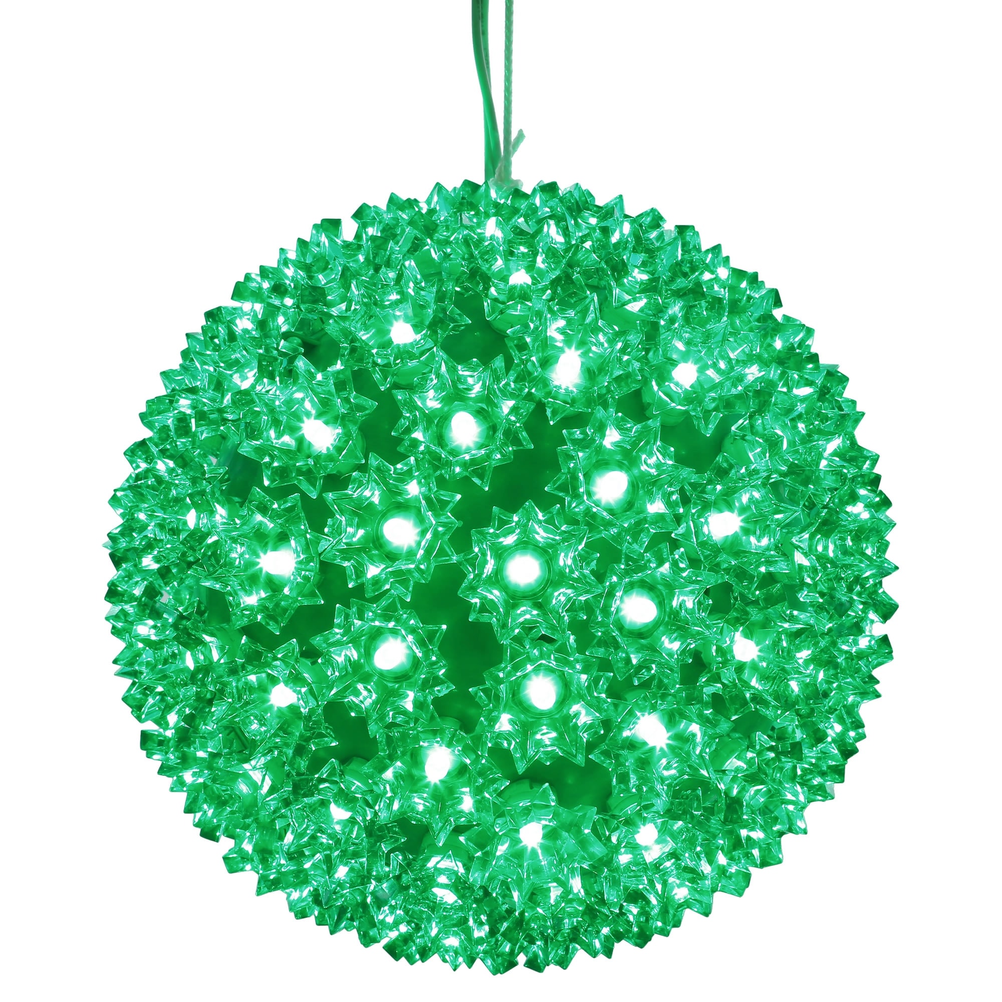 Vickerman 10" Starlight Sphere Christmas Ornament with 150 Green Wide Angle LED Lights
