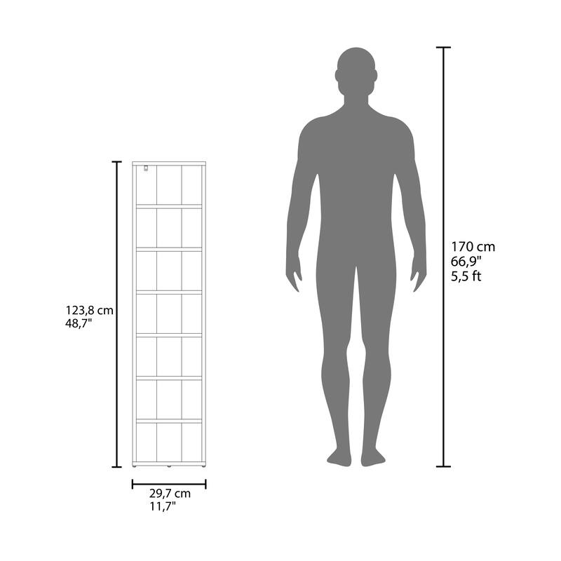 White 7-Tier Tall Vertical Shoe Rack, Freestanding Organizer with Open Shelves