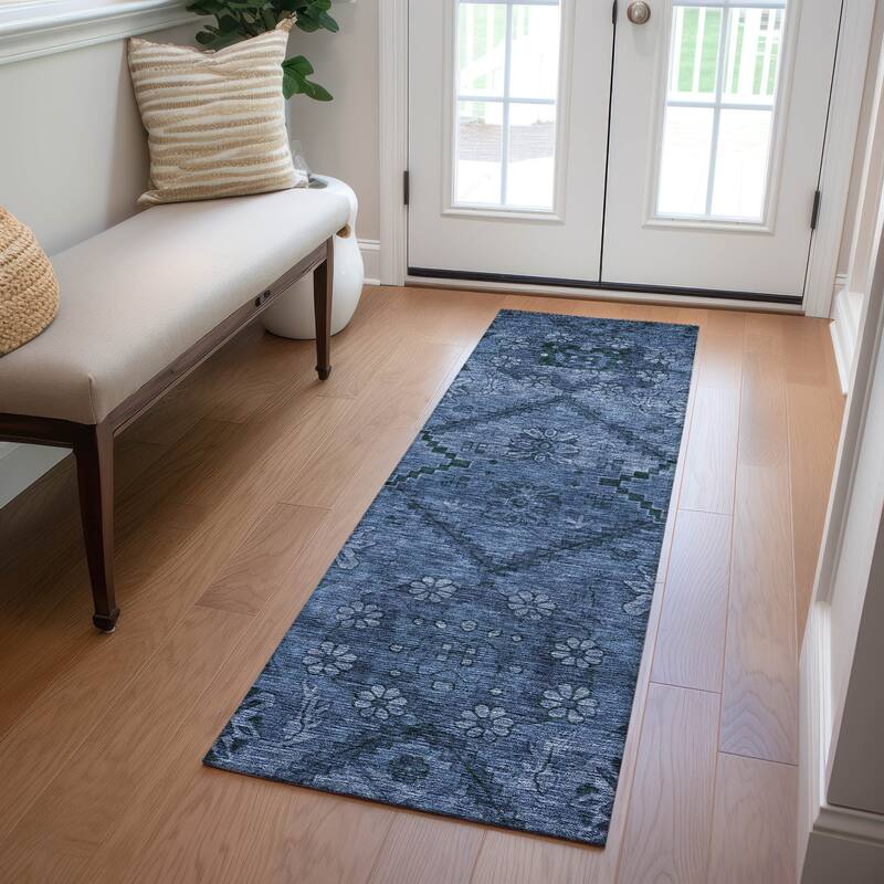 Machine Washable Indoor/ Outdoor Chantille Boho Global Rug