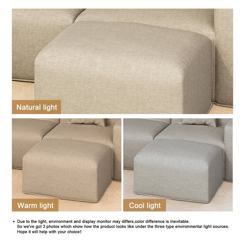 Outdoor No Assembly Patio Conversation Sets with Coffee Table, Ottoman