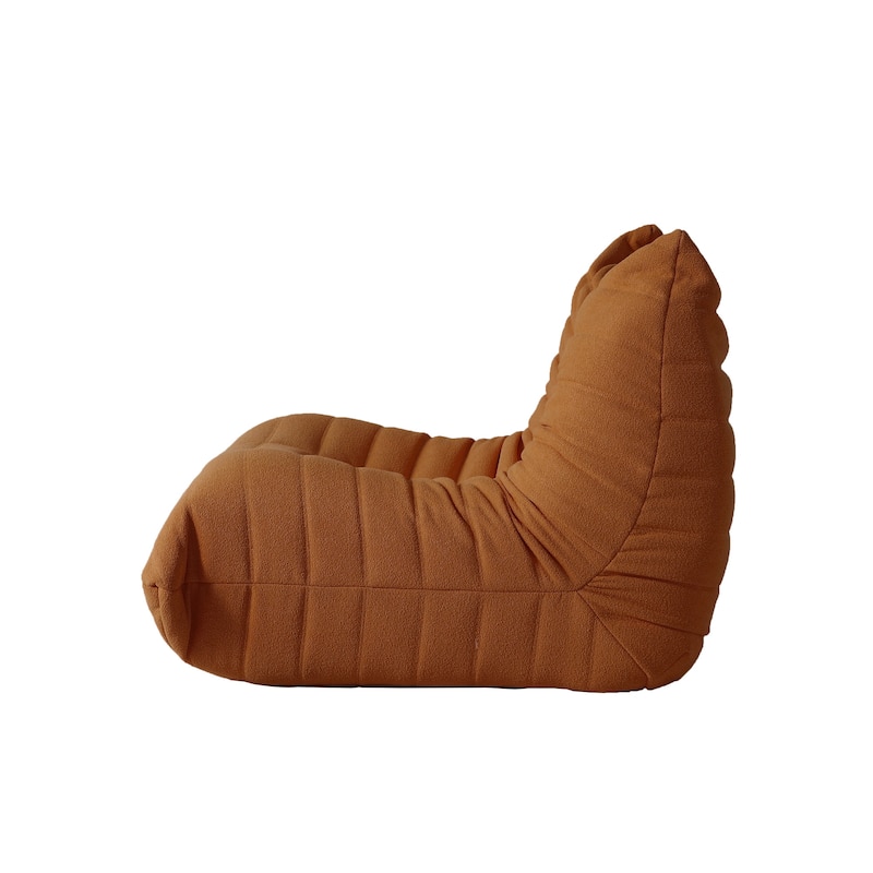 Fireside Chair Single Sofa Teddy Fabric Bean Bag Chair