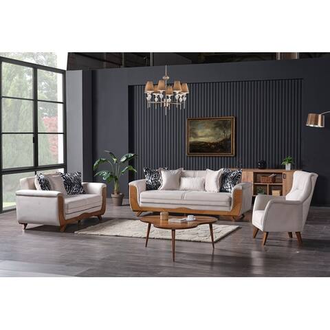Bong 3-piece 1 Sofa, 1 Loveseat And 1 Chair Living Room Set