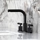 preview thumbnail 18 of 34, Kingston Brass Convergent Two-Handle 3-Hole Deck Mount Widespread Bathroom Faucet with Knurled Handle and Brass Pop-Up Drain