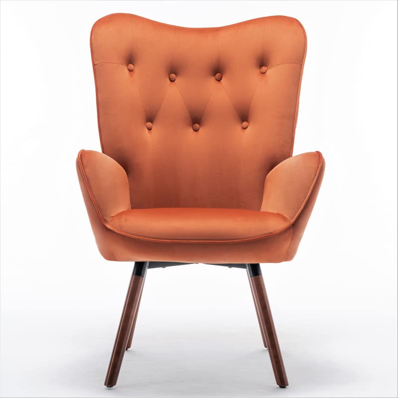 Kreedence 26.38" W Microfiber Flared Arm Accent Chair