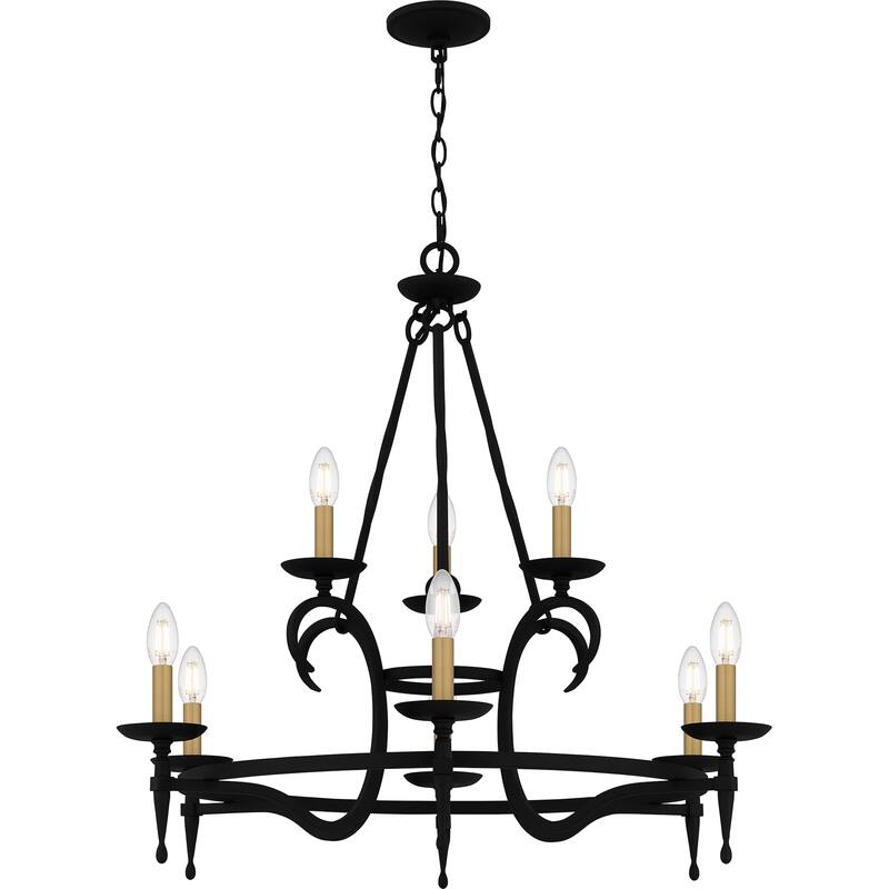 Octavia 9-Light Earth Black Chandelier