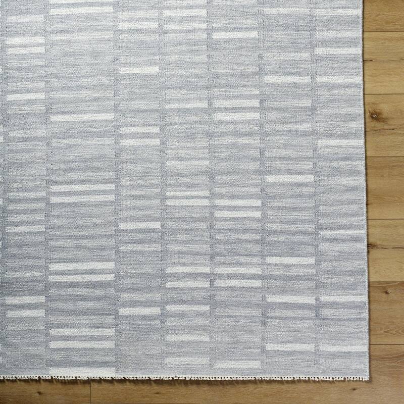 Madilyn Mid-Century Modern Stripe Fringed Area Rug
