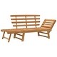 preview thumbnail 6 of 7, vidaXL Patio Bench 2-in-1 74.8" Solid Acacia Wood - (60.2"-74.8") x 26.8" x 29.1"