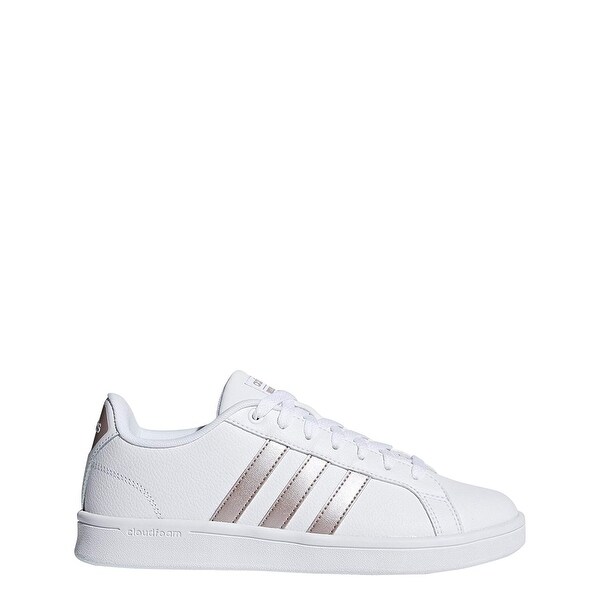 Adidas cloudfoam advantage tennis top shoe  white/vapour grey metallic