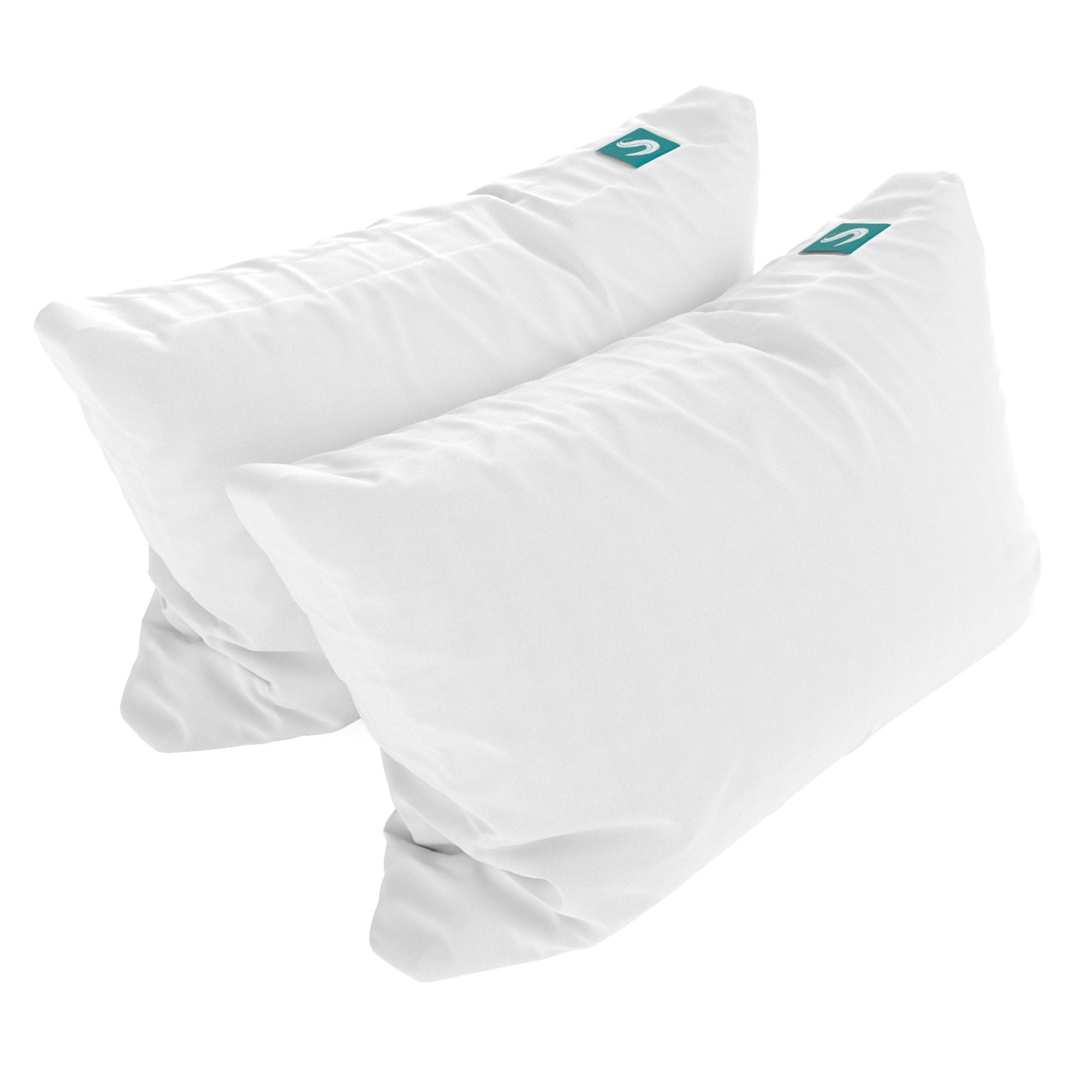 Sleepgram Bed Support Sleeping Pillow with Cover Queen Size White 2 Pack