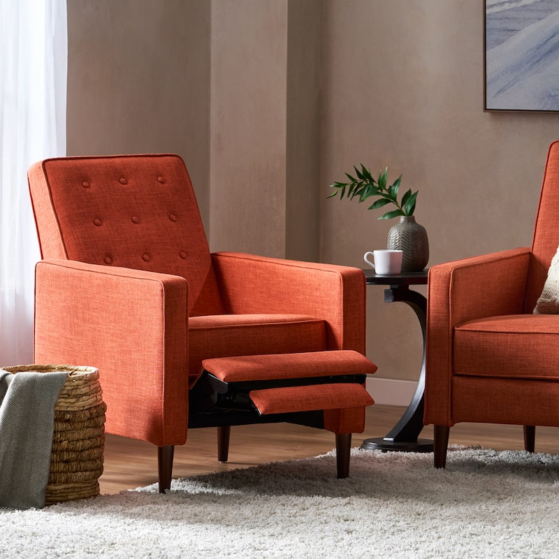 Home Theater Single Fabric Recliner, Living Room Chair Adjustable Sofa Chair with Thick Cushion Tufted Upholstered Accent Chair