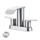 preview thumbnail 6 of 41, WOWOW 4 in. Centerset Double Handle Waterfall Bathroom Sink Faucet Brushed Nickel