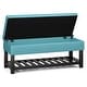 preview thumbnail 108 of 136, WYNDENHALL Essex 44 inch Wide Transitional Rectangle Ottoman Bench