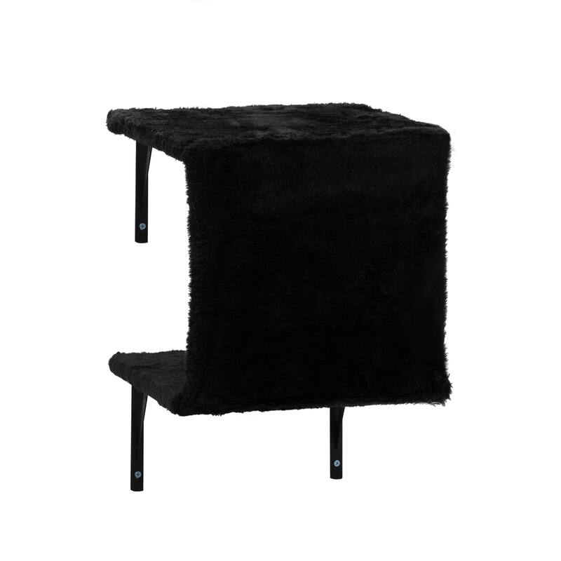 Cat Wall Shelves, Wall-Mounted Cat Climber Set of 5, Floating Cat Perches, Cat Furniture - Black