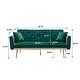 preview thumbnail 37 of 70, Velvet Upholstered Tufted Loveseats Sleeper Sofa With Rose Golden Legs