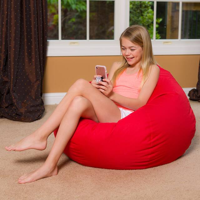 Kids Bean Bag Chair, Big Comfy Chair - Machine Washable Cover
