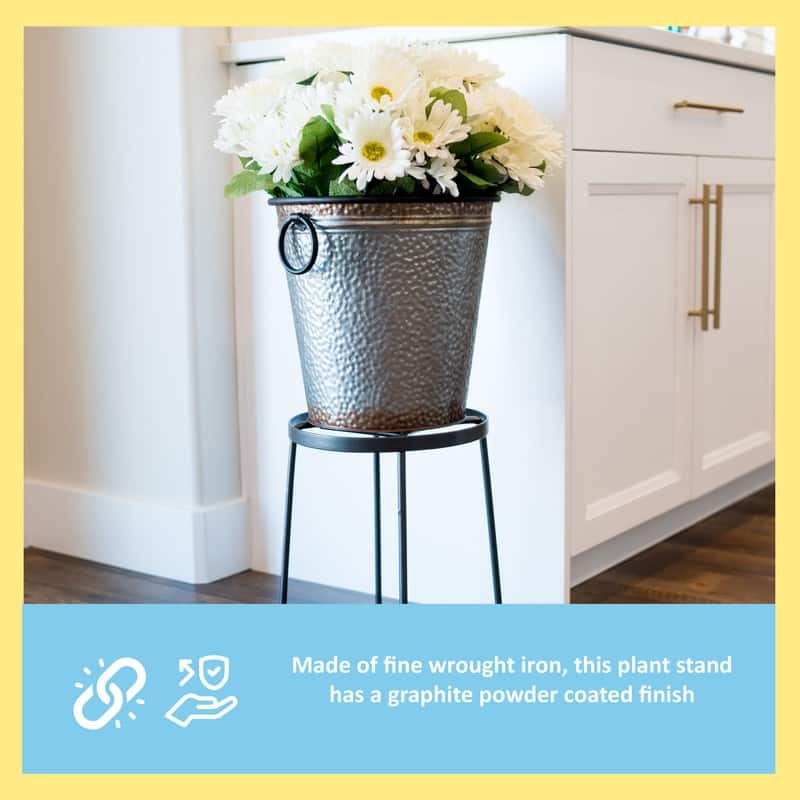 Achla Designs Indoor Outdoor Diamond Shaped Argyle Plant Stand II, 14 Inch Tall, Roman Bronze Powder Coat Finish