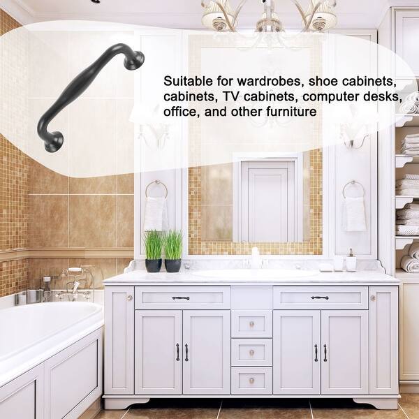 Shop 5pcs Cabinet Handles Pull Aluminum Alloy Painting 3 8 Hole