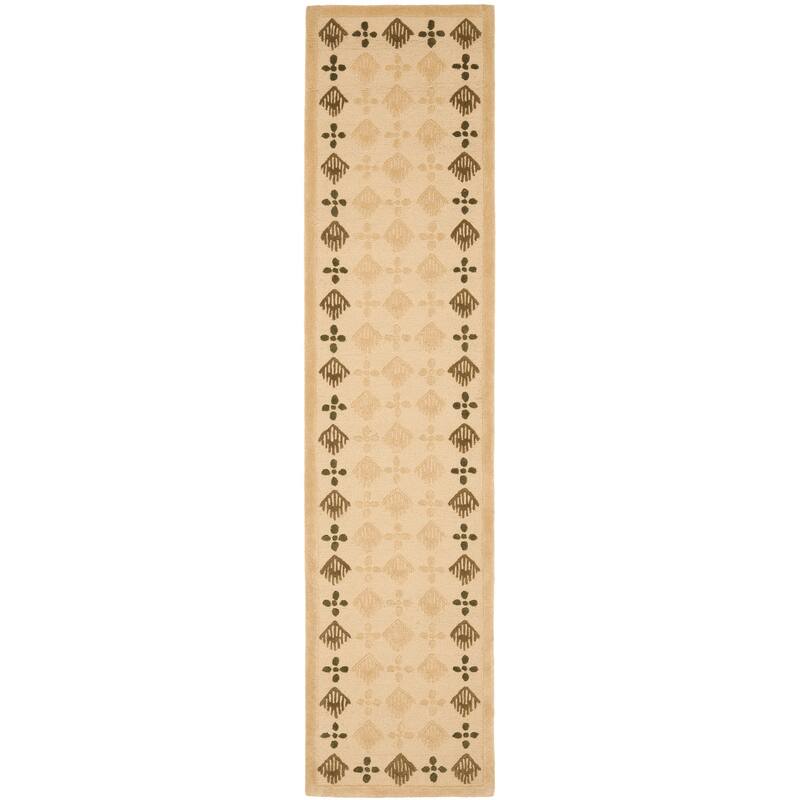 SAFAVIEH Handmade Soho Genesis N.Z. Wool Rug - 2' 6" x 10' - Beige - Runner