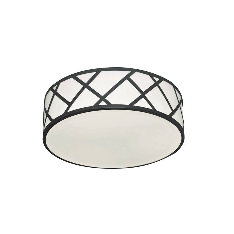 AFX HVNF21LAJUD Haven 21" Wide LED Flush Mount Drum Ceiling Fixture - Black