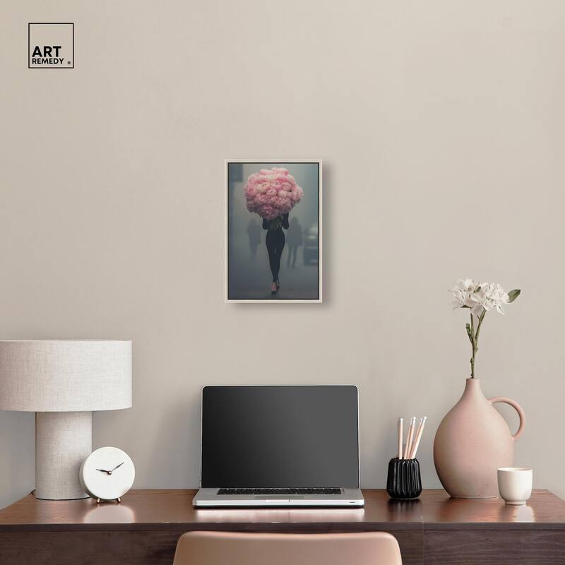 Peony Bouquet Canvas by Art Remedy