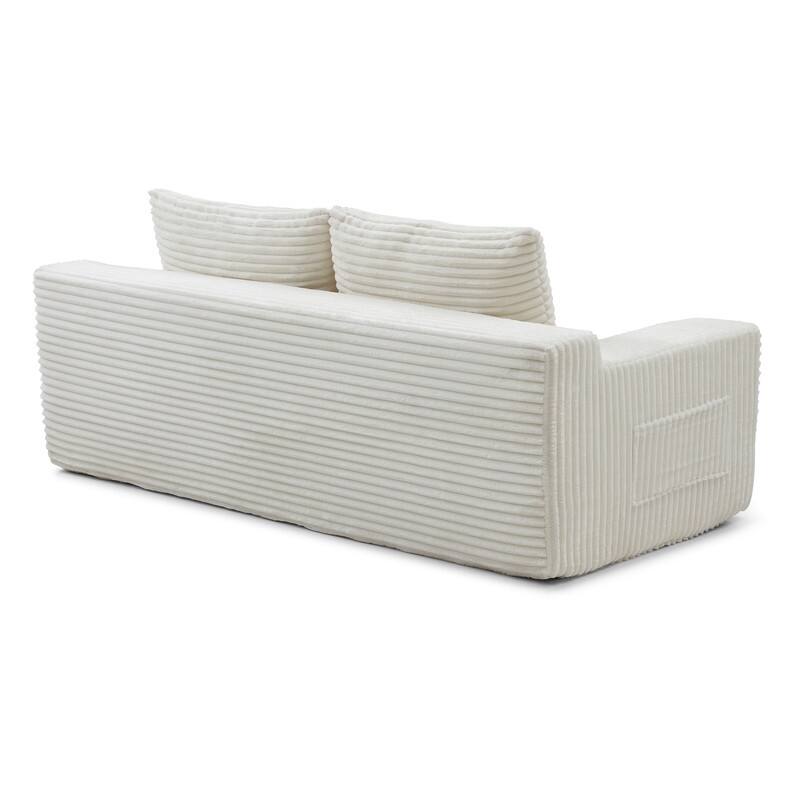 Memory Foam Cloud Loveseat Sofa Bed - 2-in-1 Compressed Foldable Sleeper with Storage, No Assembly Needed