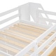 preview thumbnail 39 of 38, Twin Size Loft Bed with Storage Stairs and 4 Wardrobes Underneath, Space Saving Wooden Loftbed Frame for Kids & Teens Bedroom