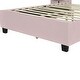 preview thumbnail 21 of 64, Full/Queen Size Upholstered Bed with Velvet Headboard and Integrated Shelves