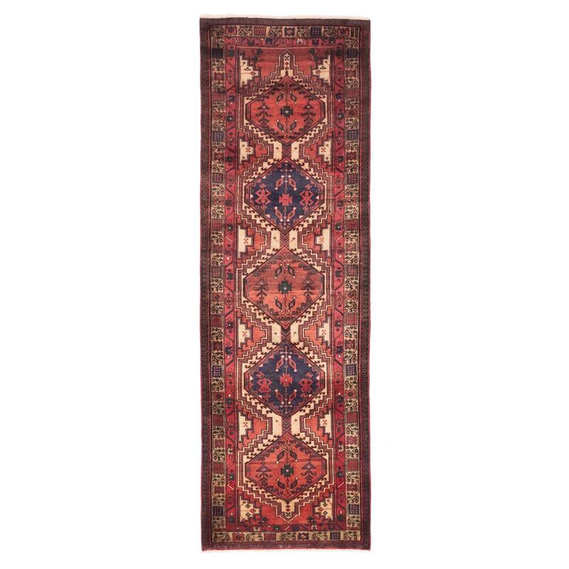 ECARPETGALLERY Hand-knotted Konya Anatolian Red Wool Rug - 3'5 x 10'10