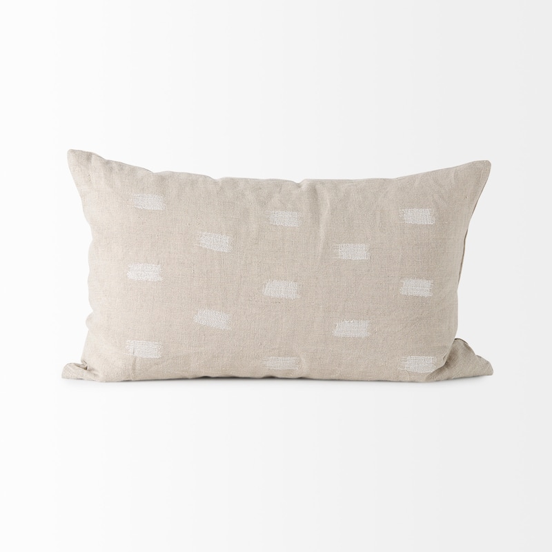 Lacey Beige & White Decorative Pillow Cover
