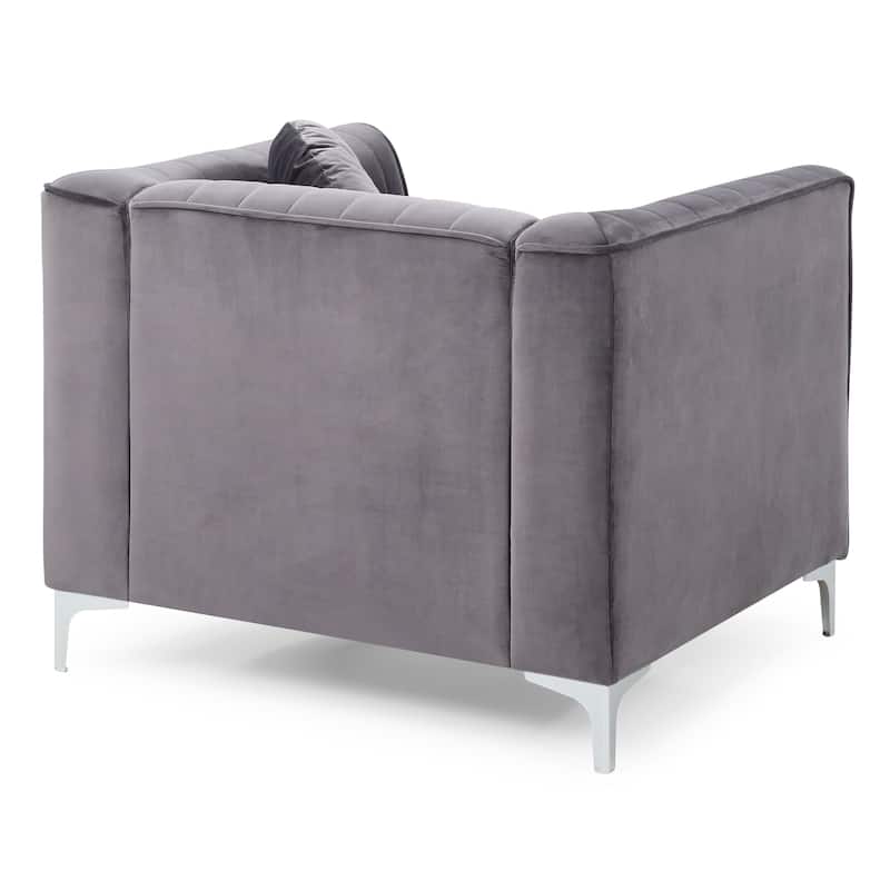 Delray Velvet/ Microsuede Chair
