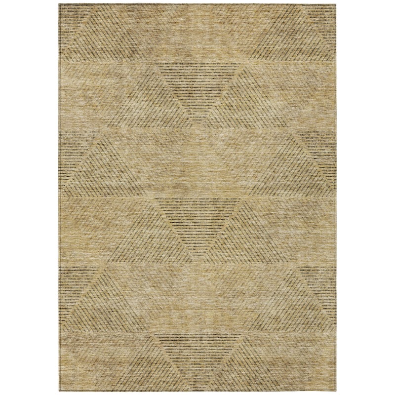 HomeRoots Geometric Transitional Rectangle Outdoor Rug