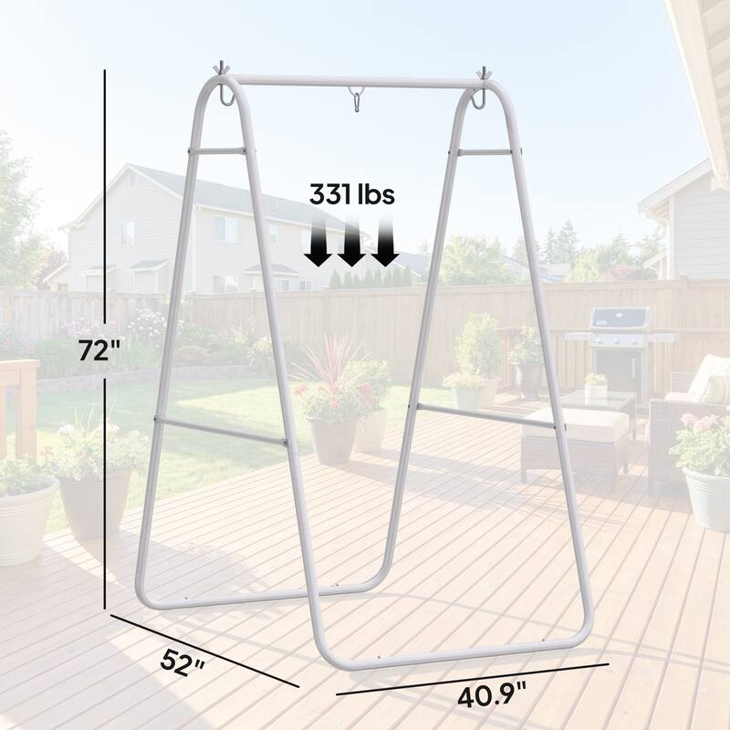 Outsunny Hammock Chair Stand Only, Hanging Chair Stand, Heavy Duty Solid Steel A-Frame Construction for Hanging Hammock