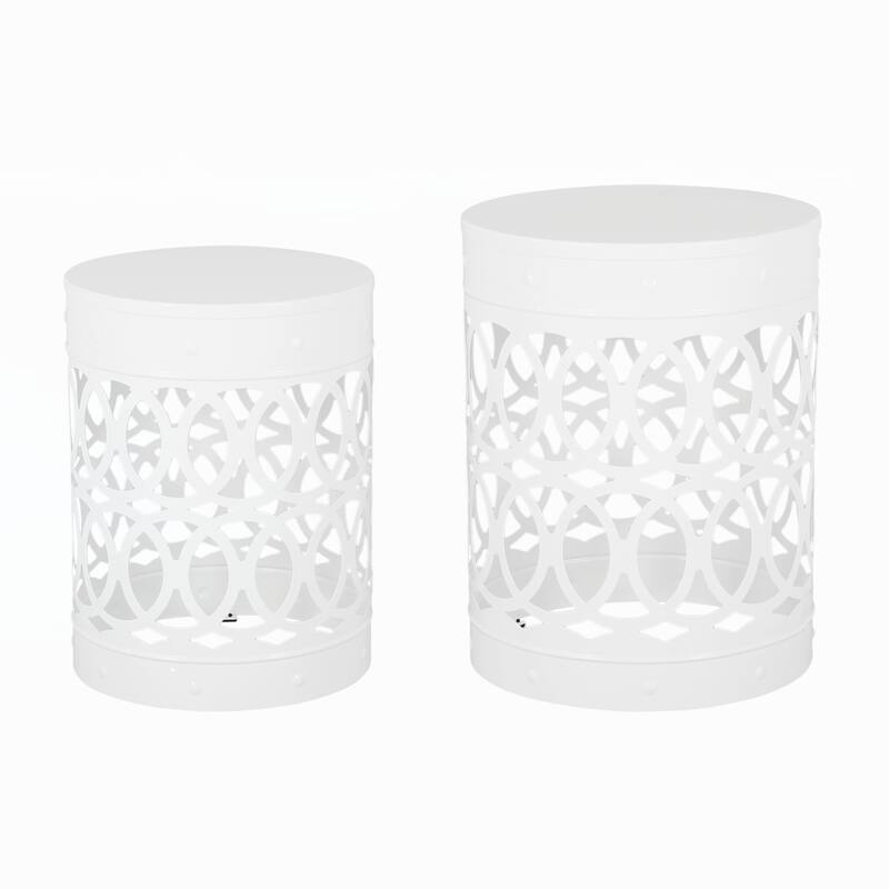 Outdoor Metal S/2 end table