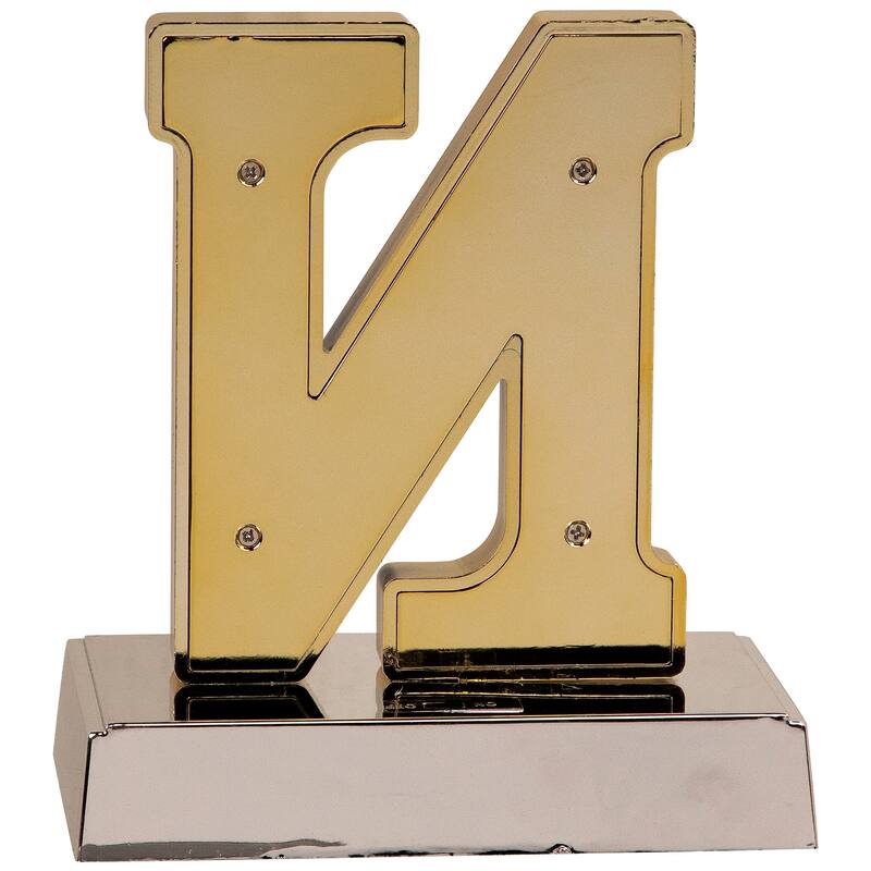 Set of 4 Gold Silver LED Lighted "NOEL" Christmas Stocking Holder 6.5"