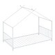 preview thumbnail 9 of 10, Twin Size Metal House Kids Bed Frame, Cute Montessori-Inspired Design for Bedroom, Easy Assembly, Safe and Sturdy, White