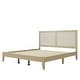 preview thumbnail 16 of 15, MERAX Solid Wood Platform Bed With Rattan