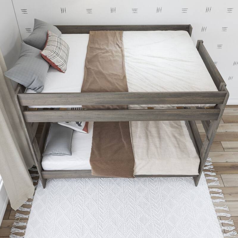 Max and Lily 3 Piece Set - Farmhouse Queen over Queen Bunk Bed with Mattresses