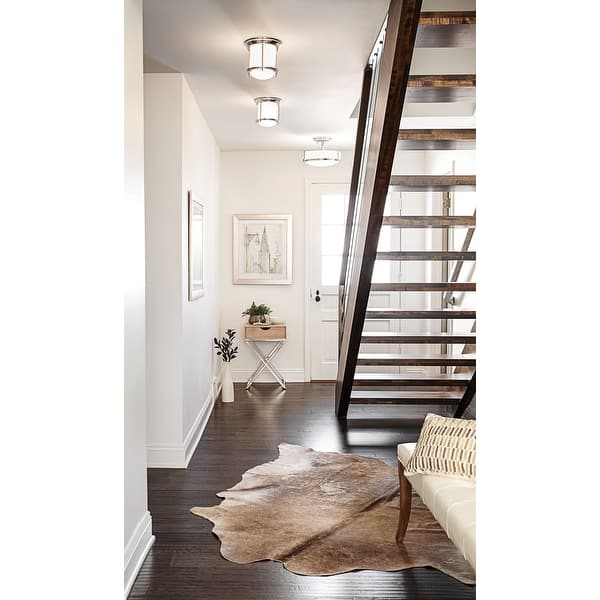 slide 2 of 5, Hinkley Harper 3-Light Semi-Flush Mount in Heritage Brass - Medium