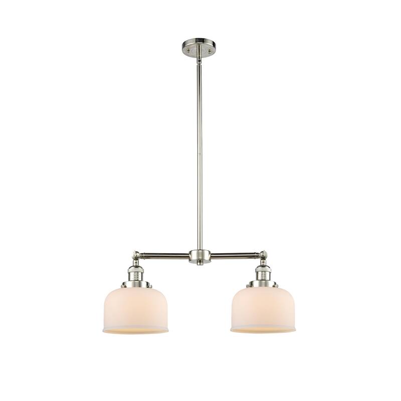 Innovations Lighting Large Bell 2 Light 24" Wide Linear Chandelier