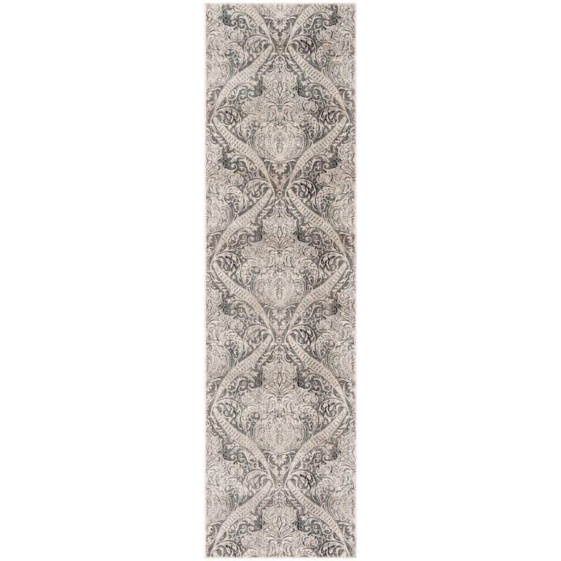 SAFAVIEH Vintage Boho Persian Siepie Oriental Polyester Rug with - 2'2" x 12' Runner - Grey/Charcoal