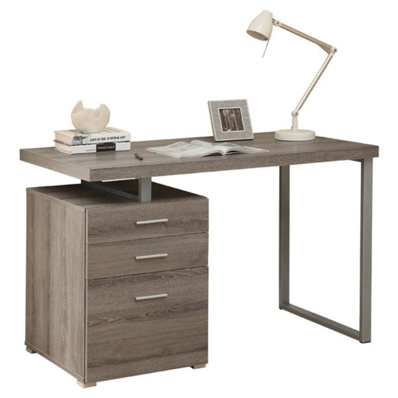 Shop Modern Home Office Laptop Computer Desk In Dark Taupe Wood Finish On Sale Overstock 29756343