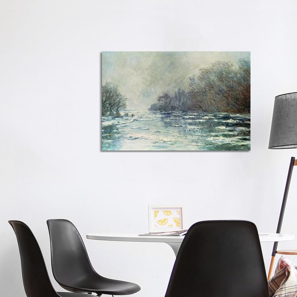 iCanvas "The Break up at Vetheuil, c.1883 " by Claude Monet Canvas Print